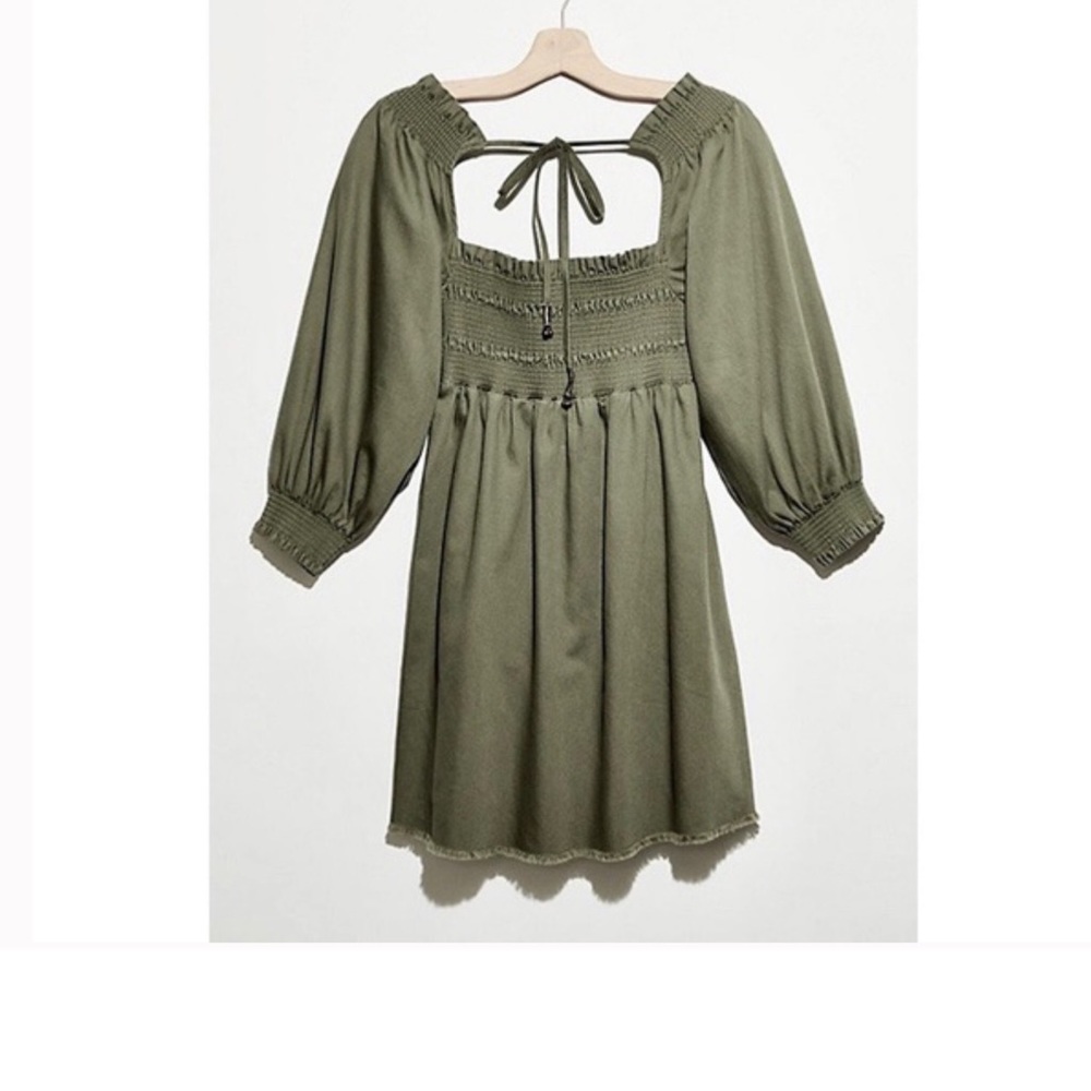 Free People Mini dress in hunter green size S